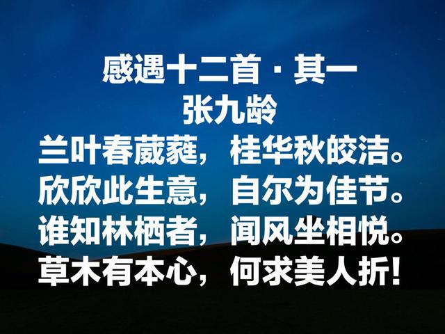 张九龄：开元盛世最后名相，诗被杜甫称赞，他这诗你读过吗？