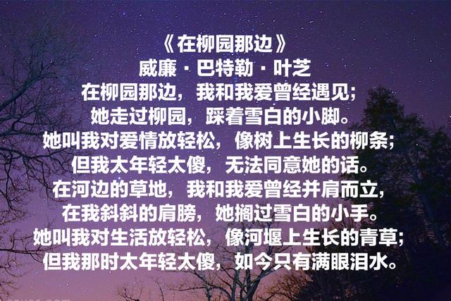 爱尔兰文学代表，叶芝打动全世界的8首诗，读完让你心旷神怡