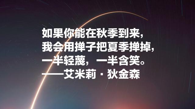 她是比肩惠特曼的伟大诗人，狄金森这睿智的诗，内容深邃