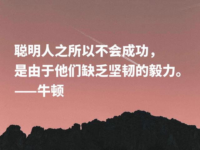 深悟伟人思想，牛顿这至理格言，流露出浓浓的正能量