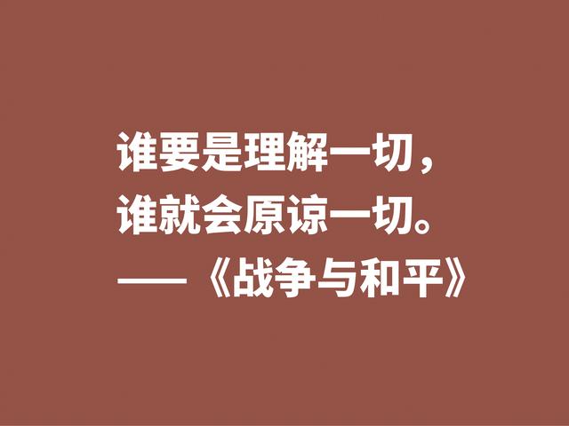 最应该读的书之一，《战争与和平》这格言，浓缩全书的精华