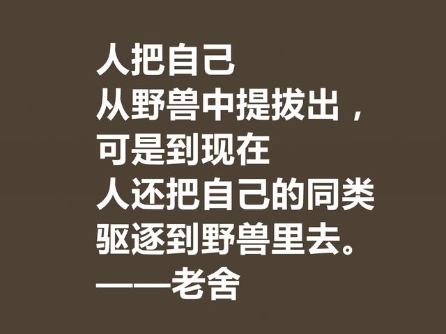 他是人民艺术家，老舍先生格言通俗易懂，暗含深厚的文化底蕴