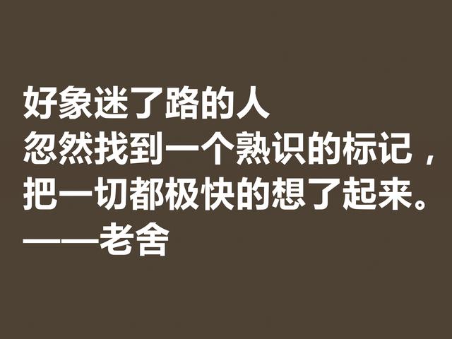 他是人民艺术家，老舍先生格言通俗易懂，暗含深厚的文化底蕴