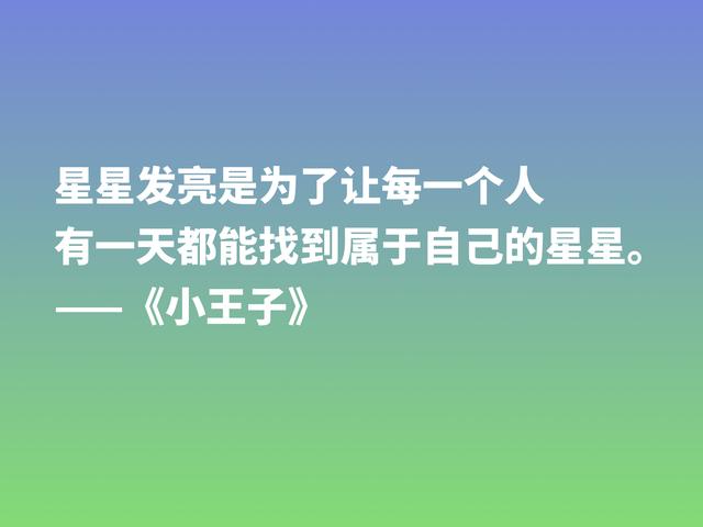 经久不衰的读物，细品小说《小王子》这格言，蕴含着博大的爱