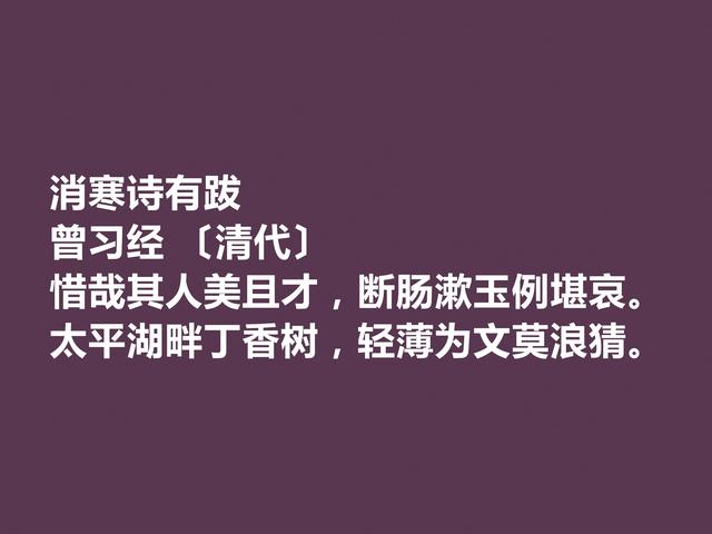 晚清名家曾习经诗，田园诗意境尤其唯美，情调闲适，值得品读