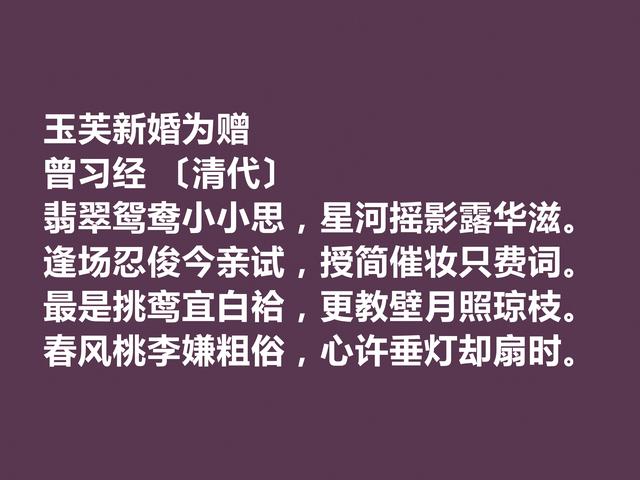 晚清名家曾习经诗，田园诗意境尤其唯美，情调闲适，值得品读