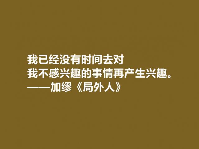 加缪最伟大的作品，《局外人》中格言，暗含深厚的人生哲学观