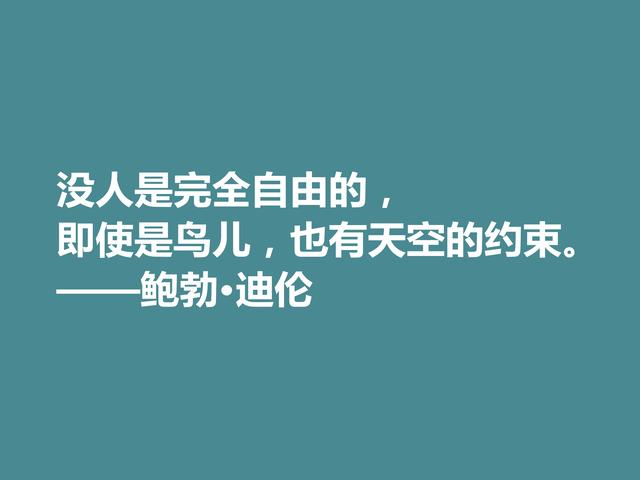 音乐家善写诗，鲍勃·迪伦格言，暗含浓厚的人生哲理