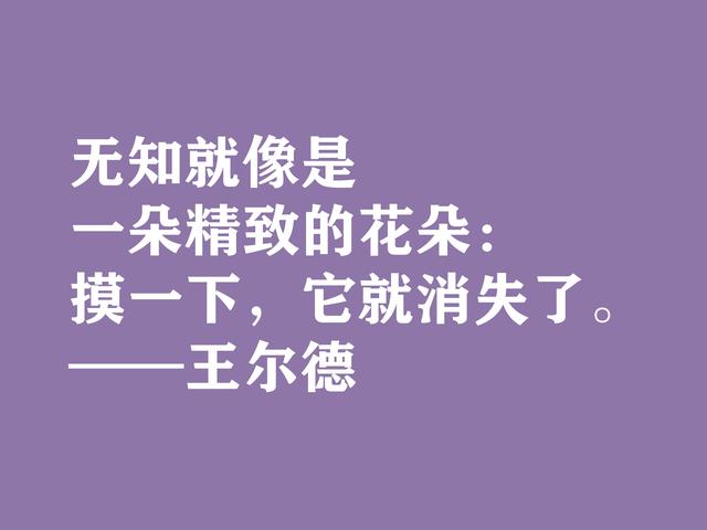 唯美主义集大成者，细品王尔德这格言，透露出浓郁的唯美精神