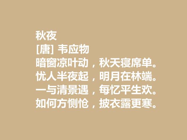 唐中期诗人，韦应物诗作，田园诗堪称一绝，透露出浓厚的禅意