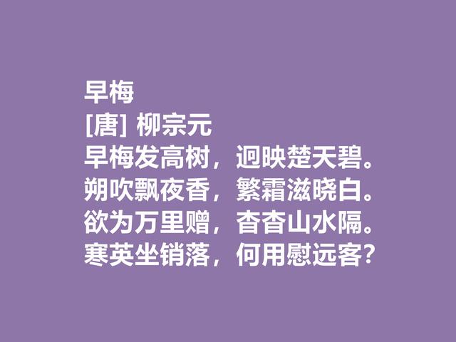 唐朝大诗人柳宗元，这诗作思想深厚，尤其写景写物，堪称一绝