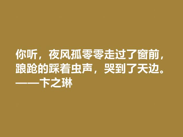 现当代大诗人，欣赏卞之琳格言，极具戏剧化，体现浓重的哲理