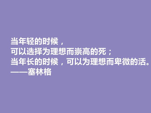 美国隐居作家，塞林格这格言，语言独特，具有浓重的个人魅力