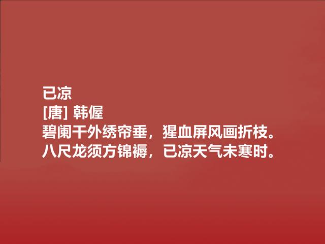 晚唐著名诗人，却备受轻视，韩偓诗忧国情怀浓重，你觉得呢？