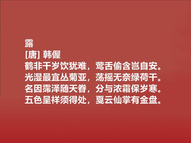 晚唐著名诗人，却备受轻视，韩偓诗忧国情怀浓重，你觉得呢？