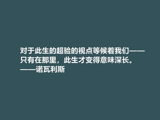 德国浪漫主义奠基人，诗人诺瓦利斯格言，文字唯美，内涵深刻