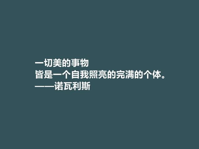 德国浪漫主义奠基人，诗人诺瓦利斯格言，文字唯美，内涵深刻