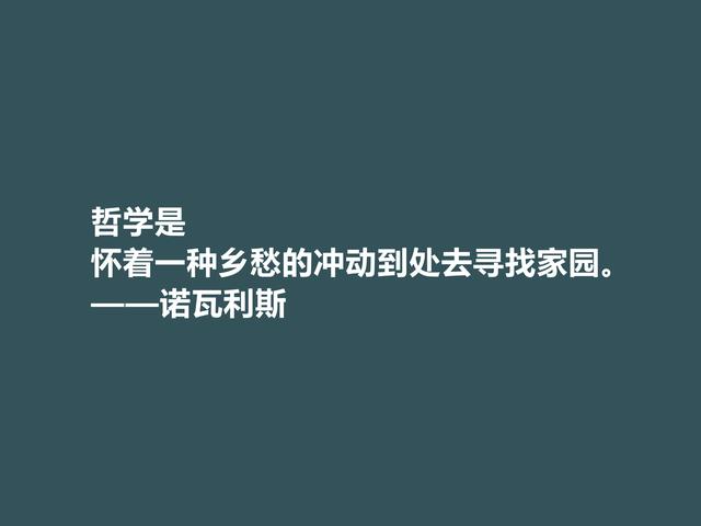 德国浪漫主义奠基人，诗人诺瓦利斯格言，文字唯美，内涵深刻