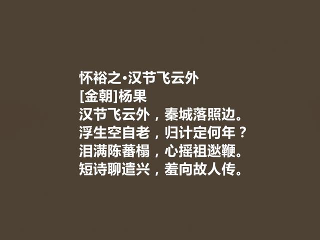 金朝诗人杨果，诗歌备受冷落，他这诗极具个性，必须另眼相看