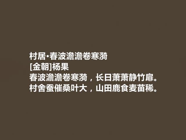 金朝诗人杨果，诗歌备受冷落，他这诗极具个性，必须另眼相看