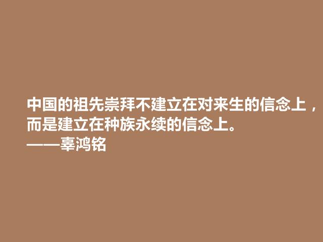 清末怪杰，又极具争议性，辜鸿铭话，体现爱国情怀，值得肯定