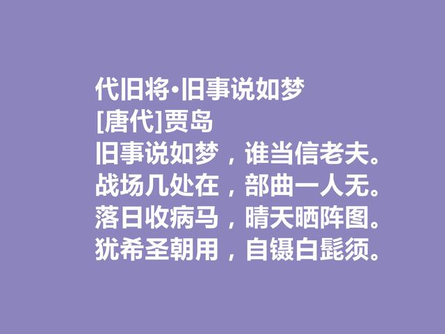 唐朝最刻苦的诗人，因生计出家为僧，贾岛这诗，佛禅理念浓重