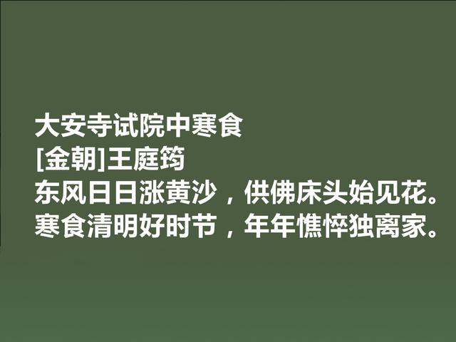 他是金朝诗坛大人物，王庭筠这诗，透射出孤独意境，值得品读