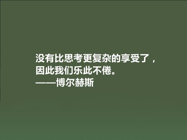 拉美文坛巨匠，博尔赫斯这格言，哲学意义深厚，读懂受用一生