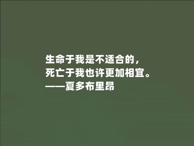 法国浪漫主义文学奠基人，夏多布里昂格言，荣誉感与困难共存