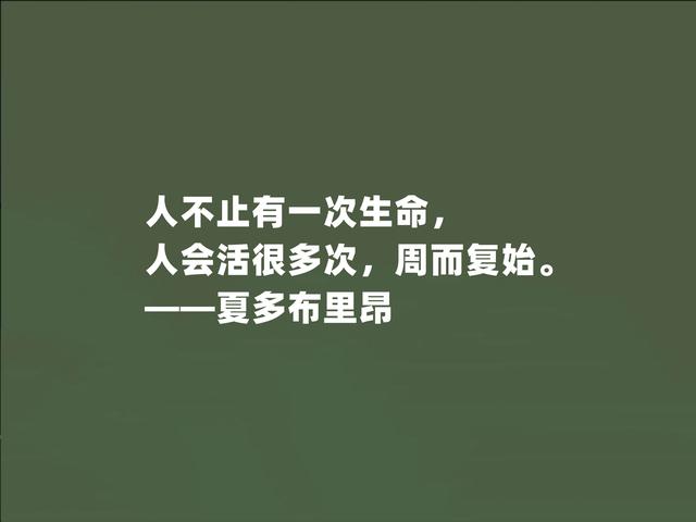 法国浪漫主义文学奠基人，夏多布里昂格言，荣誉感与困难共存