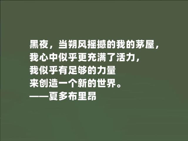 法国浪漫主义文学奠基人，夏多布里昂格言，荣誉感与困难共存