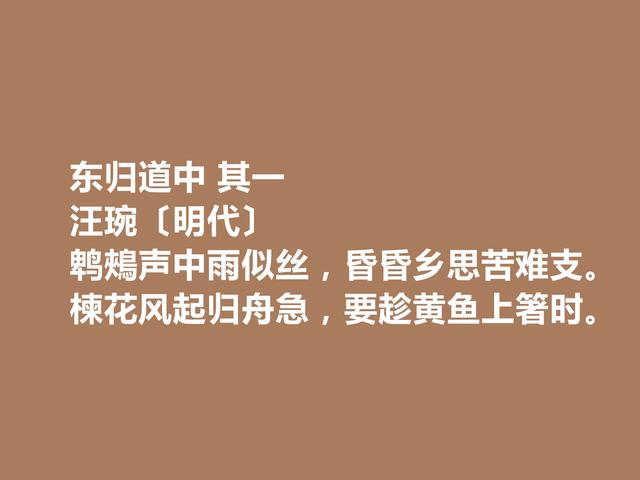 明末清初诗坛名家，汪琬诗，体现出浓厚的时代意义，值得一读