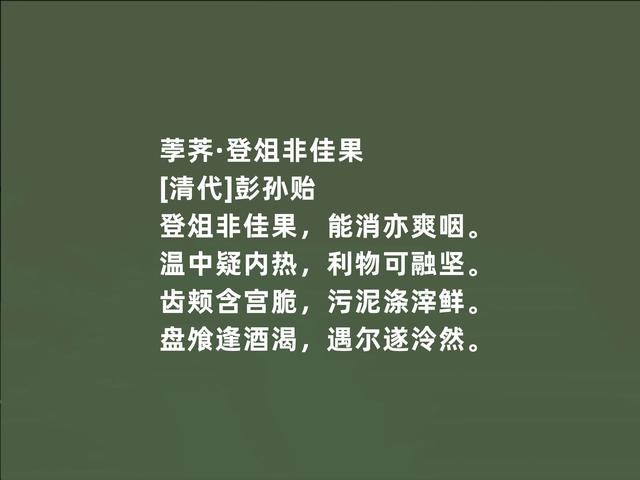 明末清初文坛巨匠，因隐居著述而闻名，彭孙贻诗词，妙不可言