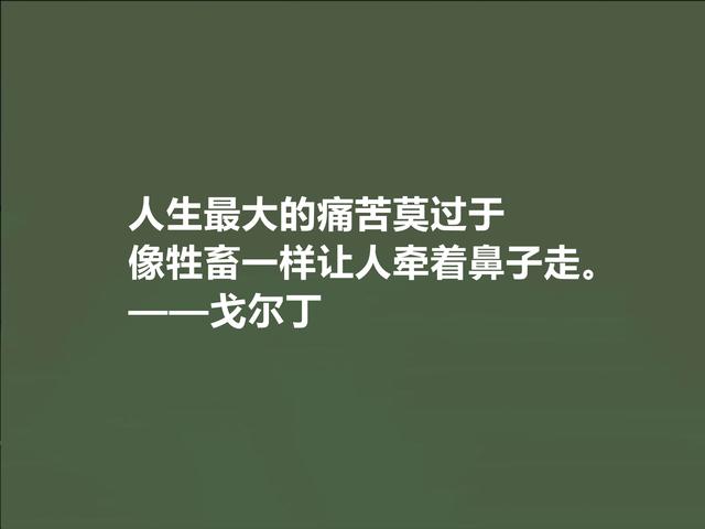 英国极具想象力的小说家，戈尔丁这格言，揭露出人类的善与丑