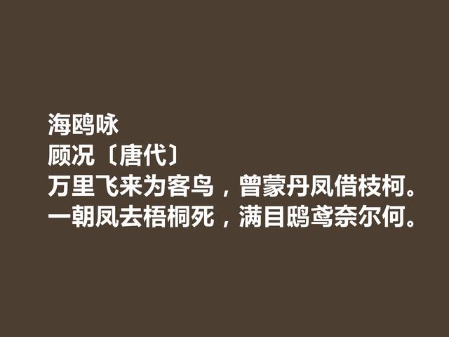 盛唐与中唐之间，顾况地位显赫，他这诗，雅俗共赏，绮丽瑰怪