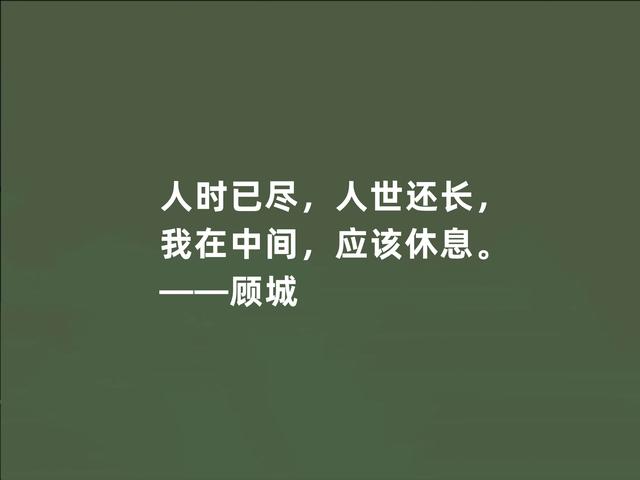 朦胧诗派的代表，一位天才诗人，顾城诗，纯真清澈，充满幻想