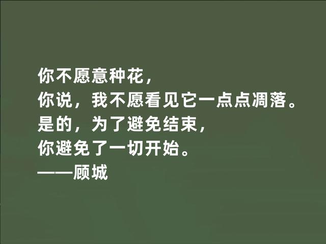 朦胧诗派的代表，一位天才诗人，顾城诗，纯真清澈，充满幻想