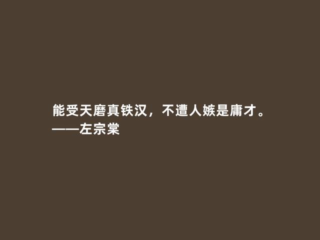 爱国主义民族英雄，晚清名臣左宗棠，他这格言，彰显教育真谛