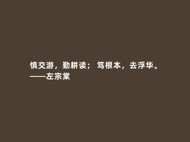 爱国主义民族英雄，晚清名臣左宗棠，他这格言，彰显教育真谛