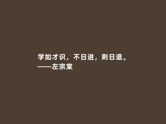 爱国主义民族英雄，晚清名臣左宗棠，他这格言，彰显教育真谛