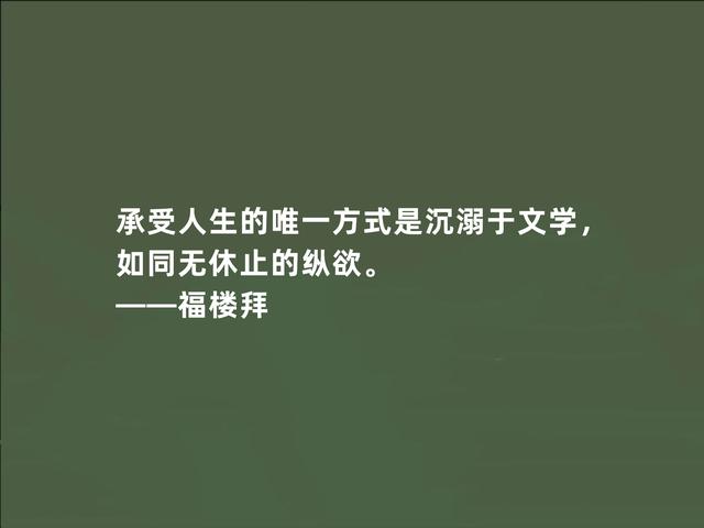 法国文坛巨匠，福楼拜格言，充满真实感，又凸显现实主义特色