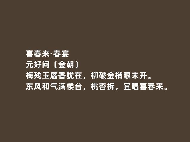 金朝文坛名家，元好问诗词，意境幽深，社会意义强烈