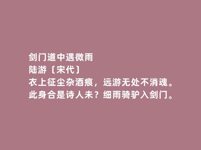 南宋大诗人陆游诗，彰显壮丽的人生追求，凸显超然的人生态度