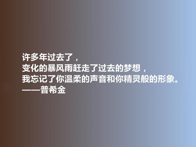 俄国文学鼻祖，普希金格言，充满人道主义精神，极具启迪作用