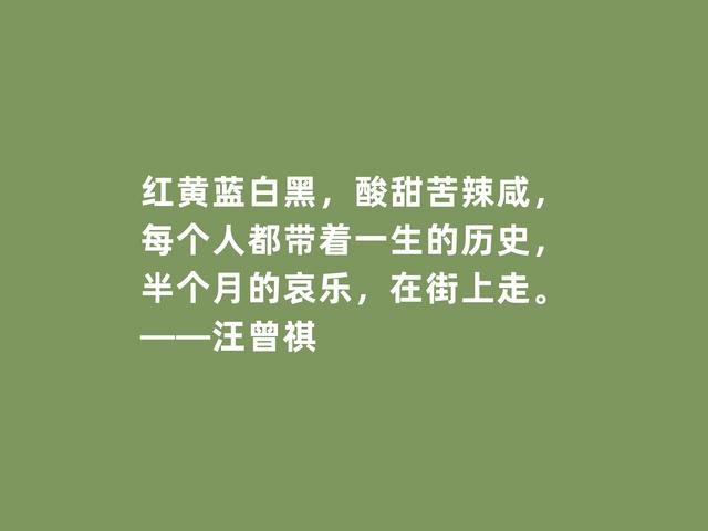 当代小说家，汪曾祺格言，质朴又极具深意，批判性强烈