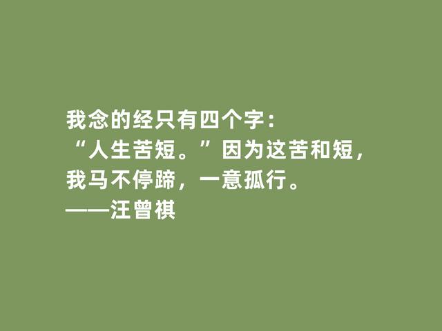 当代小说家，汪曾祺格言，质朴又极具深意，批判性强烈