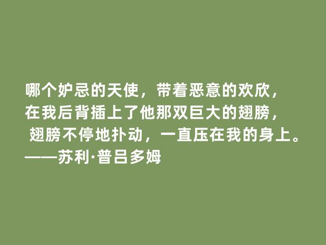 法国著名诗人，普吕多姆诗，精神力量强大，又充满高贵和尊严