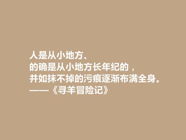 村上春树早期小说，《寻羊冒险记》格言，寓意深刻，引人深思