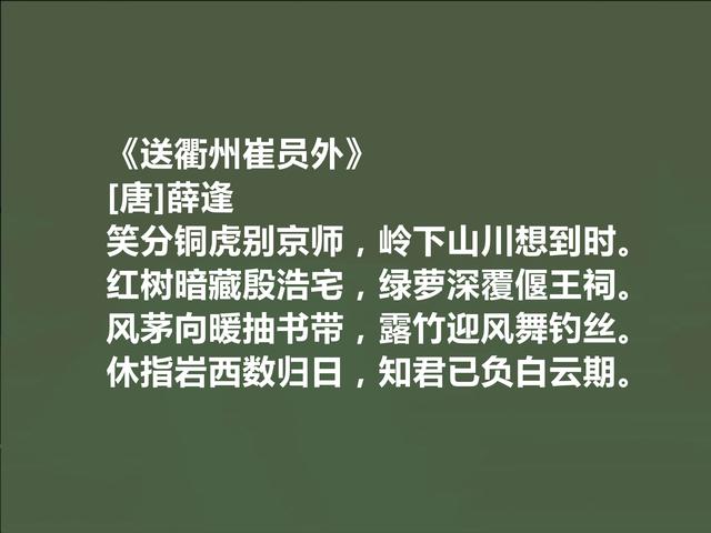 晚唐被低估的诗人，薛逢诗，个性鲜明，感伤色彩浓烈