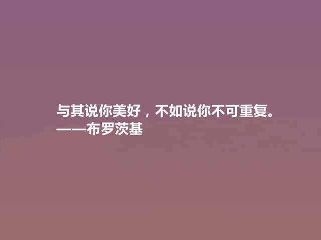 20世纪伟大诗人，布罗茨基诗，悲情色彩浓重，又深含人生道理